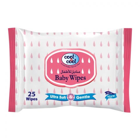 Cool & Cool Baby Wipes Ultra Soft, 25's