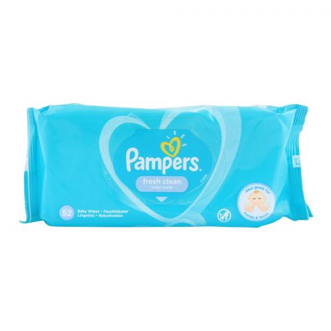 Pampers Baby Wipes Fresh Clean , 52's