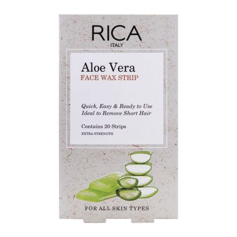 RICA Aloe Vera Cold Wax Strip, 20-Pack