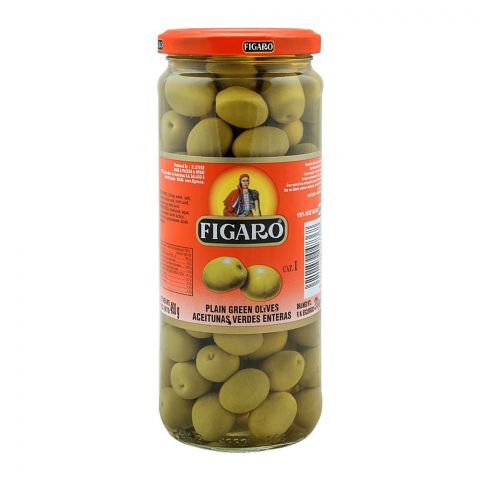 Figaro Green Plain Olive Jar, 270g