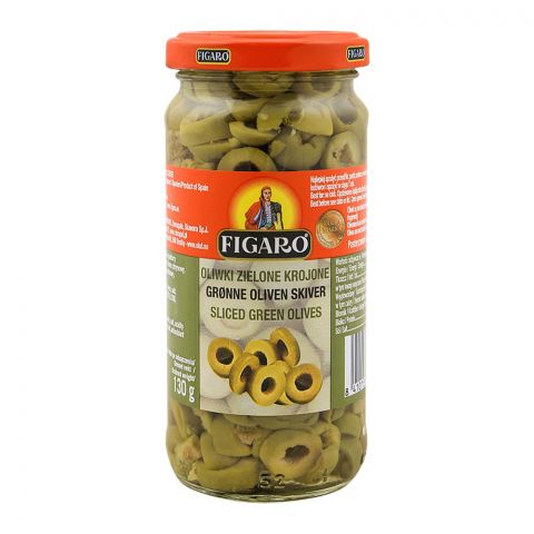 Figaro Green Sliced Olive Jar, 230g