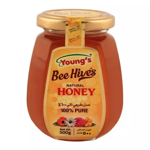 Young's Bee Hives Honey Jar,500g