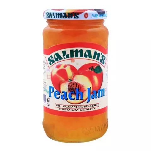 Salman's Peach Jam Jar, 450g