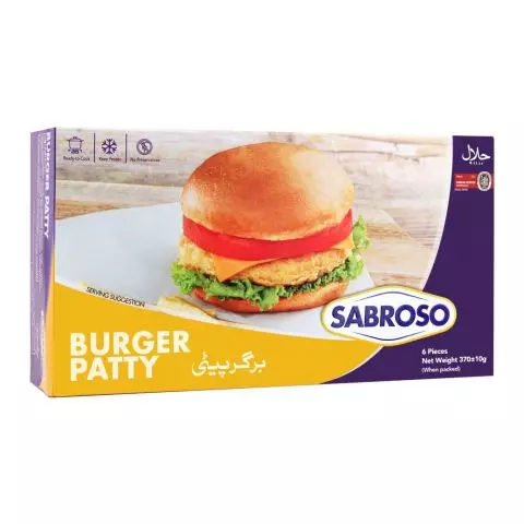 Sabroso Burger Patty 6's, 370g