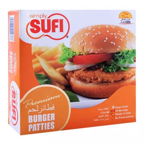 Sufi Chicken Burger Patties, 1000g