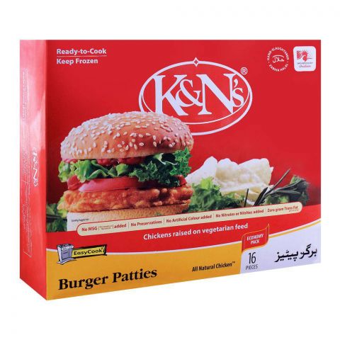 K&N's Chicken Burger Patty E/P, 1.07KG