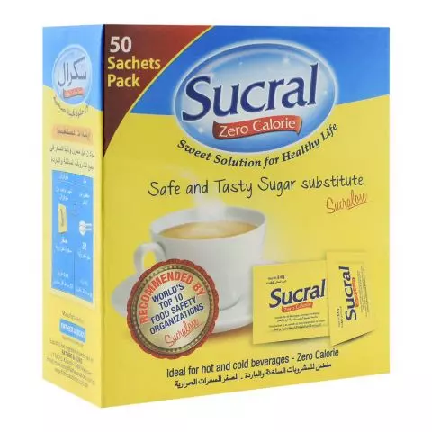 Sucral Sweetener Zero Calorie Sachets, 50's