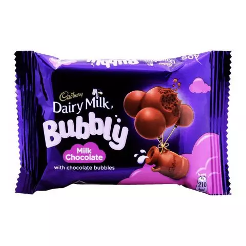 Cadbury Dairy Milk Bubbly Chocolate, 87g