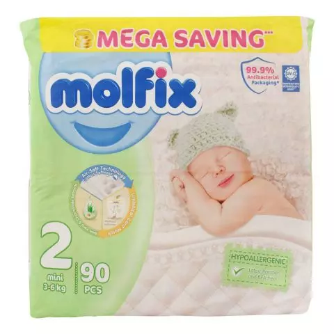 Molfix Baby Diaper 2 Mini 3-6KG, 90's