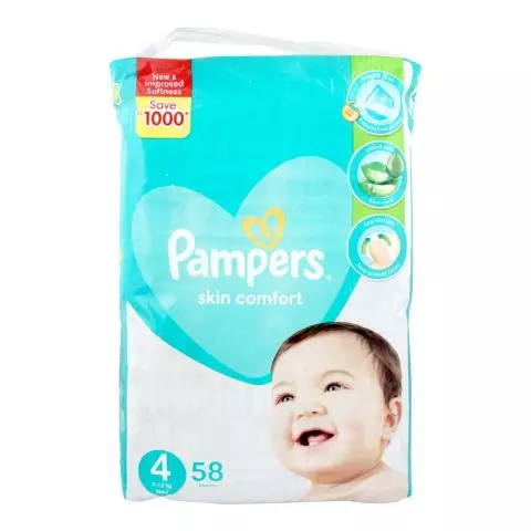 Pamper Baby Diapers Mega Pack Maxi S-4, 58's
