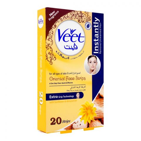 Veet Face Wax Strips Orange & Lily , 20's