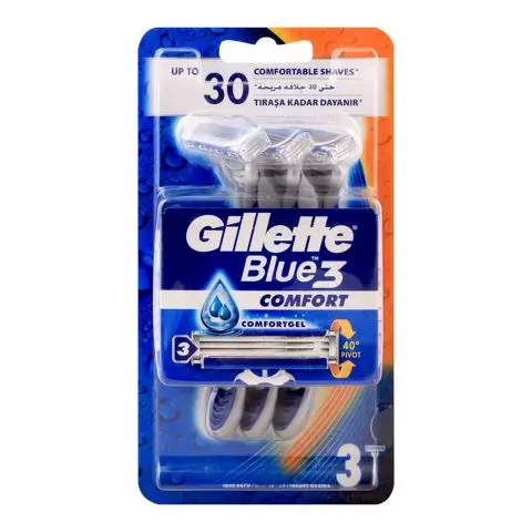 Gillette Blue III Comfort Bag Of, 3's