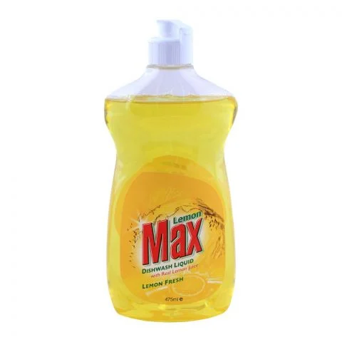 Max Dishwash Liq Lemon Fresh, 475ml