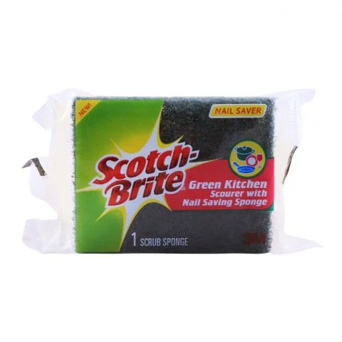 3M Scotch Brite G/K Scourer With Nail Saving, 1's