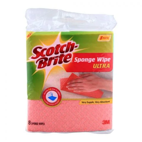 3M Scotch Brite Sponge Wipe Ultra, 8's