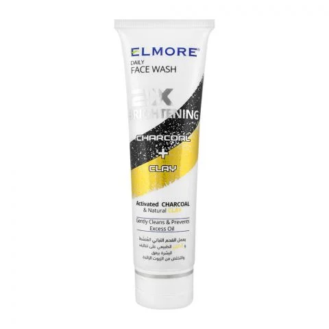 Elmore Charcoal + Clay 2X B/Face Wash, 100ml