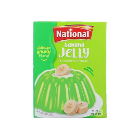 National Crystal Banana Jelly, 80g