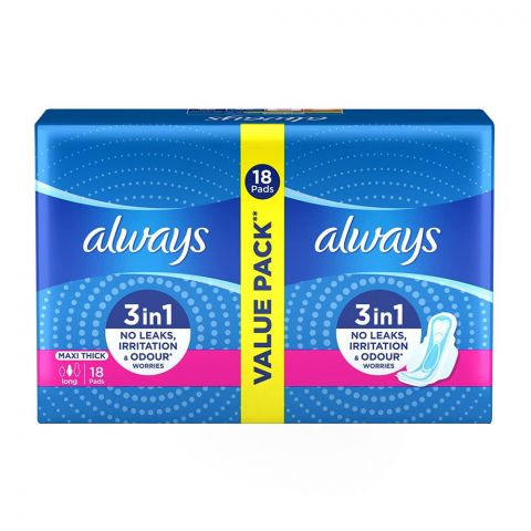 Always Sanitary Pads Maxi Thick E/L Trio, 26's 