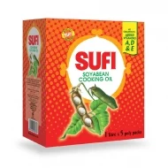 Sufi Soyabean Cooking Oil P/B, 1LTR x5