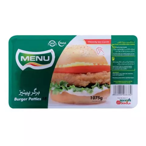 Menu Burger Patties, 1075g