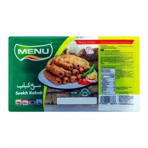 Menu Seekh Kabab, 540g