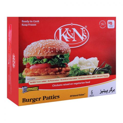 K&N's Chicken Burger Patty E/P, 1.07KG