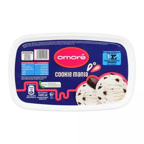 Omore Cookies Mania Tub, 1400ml