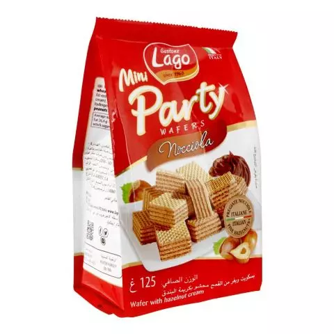 Lago Mini Roll Wafers Hazelnut, 125g