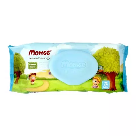 Momse Baby Wipes, 72's