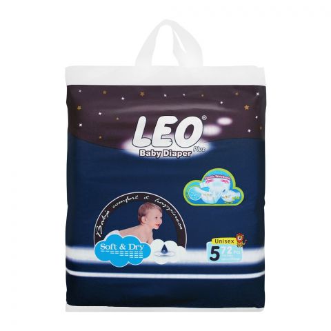 Leo Baby Diaper Soft & Dry  XL, 72's