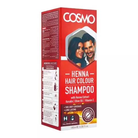 Cosmo Henna Hair Colour Shampoo, 180ml