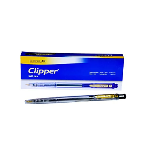 MS Dollar Clipper Ball Pen Black, 10's