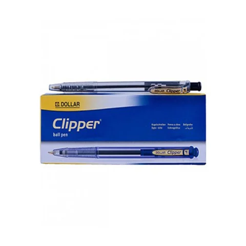 MS Dollar Clipper Ball Pen Black, 10's