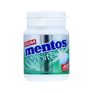 Mentos White Spearmmint SF Gum Bottle,