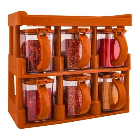 Appollo Master Chef Spice Rack 6's, Brown