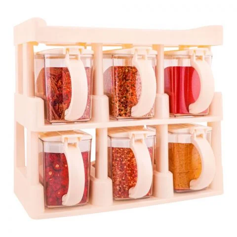 Appollo Master Chef Spice Rack 6's, Cream