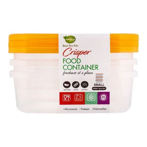 Appollo Crisper F/Container Set XL Red, 3's