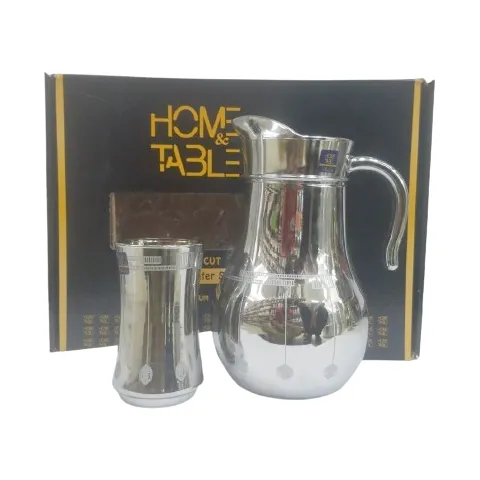 Home Table Hand Cut Water Set Classy Gold,